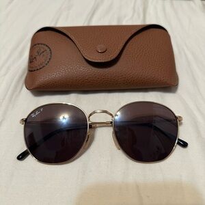 Ray-ban Sunglasses Round Metal Gold Frame